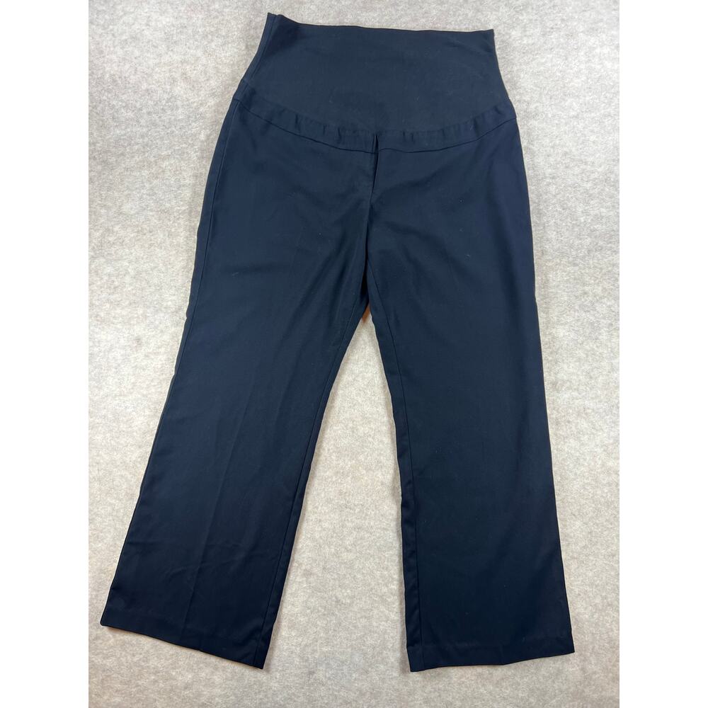 Thyme Maternity Black Dress Pants Stretch Work Career Size Large